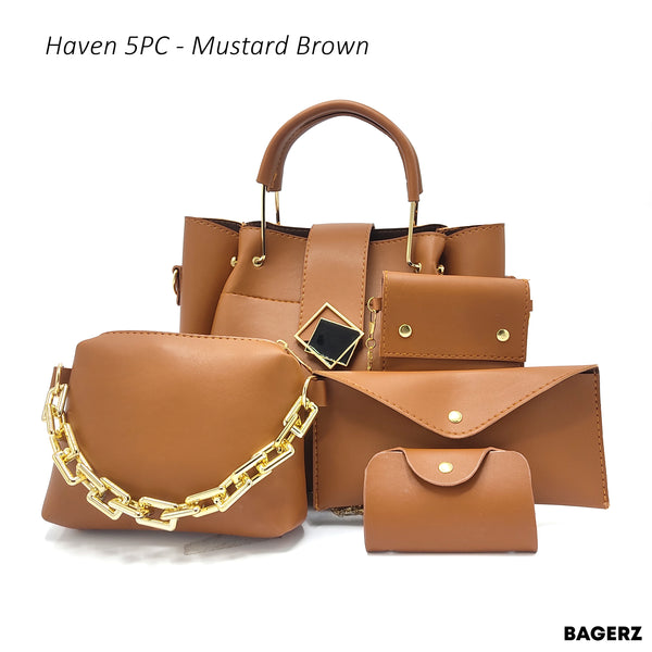Haven 5PC - Mustard Brown