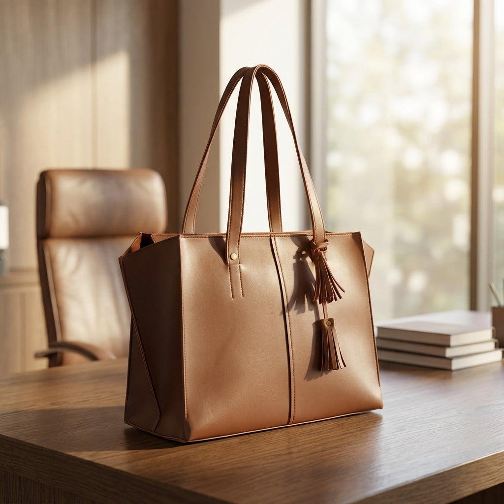 Over The Shoulder Tote Bag - Horse Brown