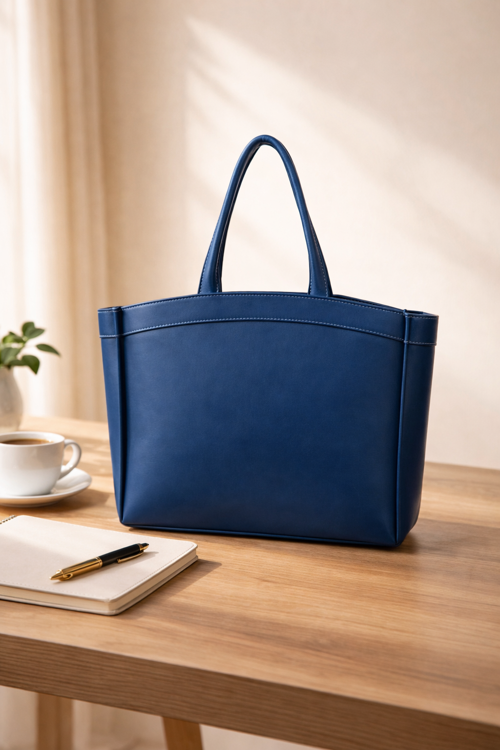 Curved Tote - Blue