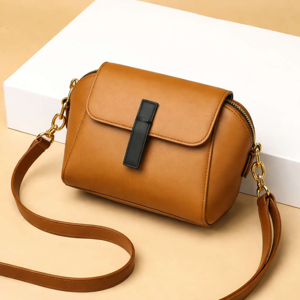 Mini Flap Bag - Mustard Brown