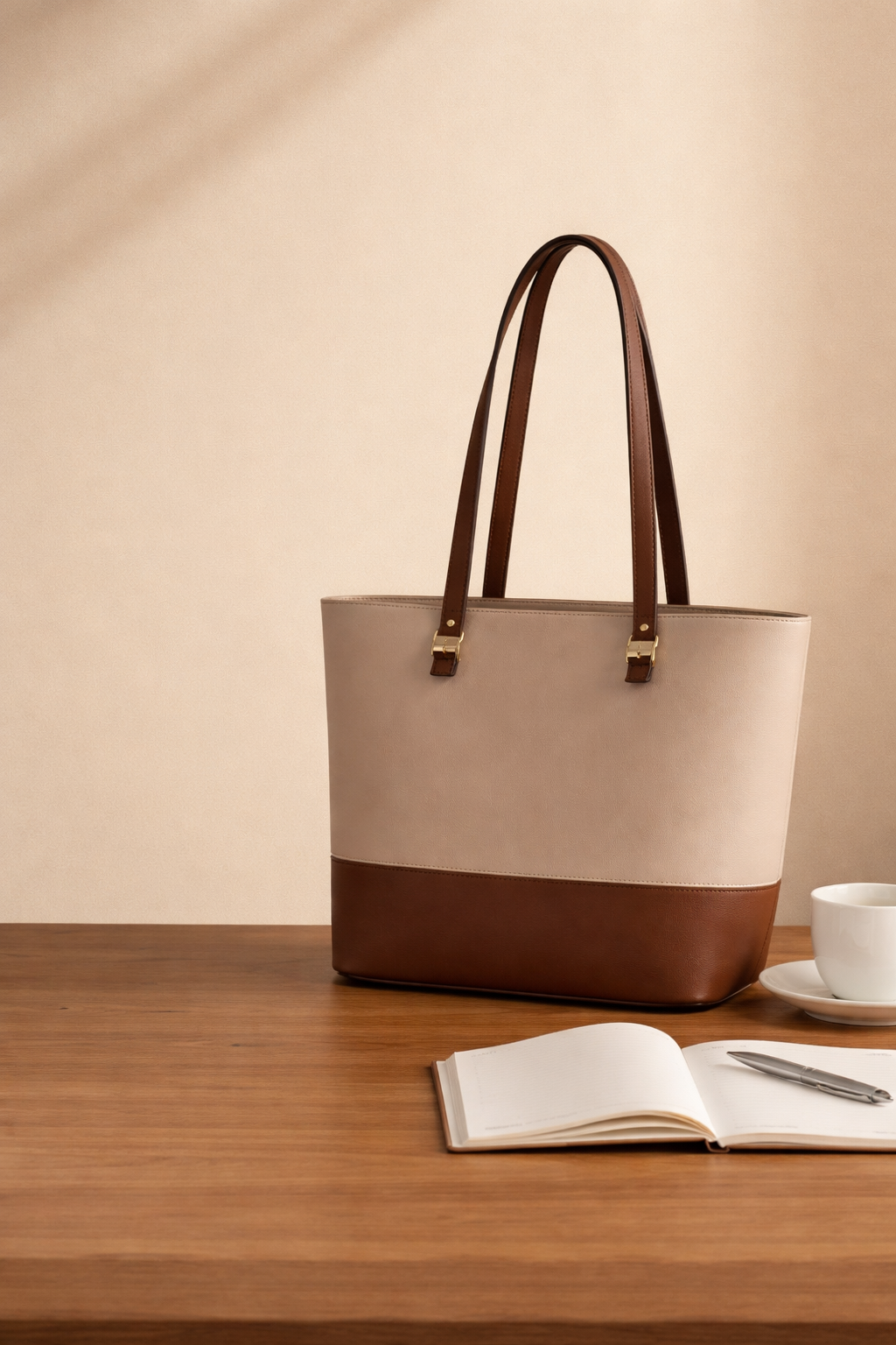 BELLA 1PC- BEIGE & BROWN