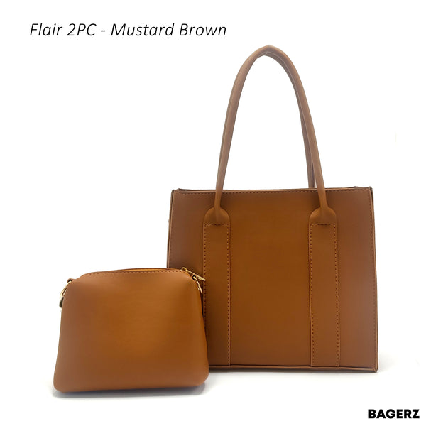 Flair 2PC - Mustard Brown
