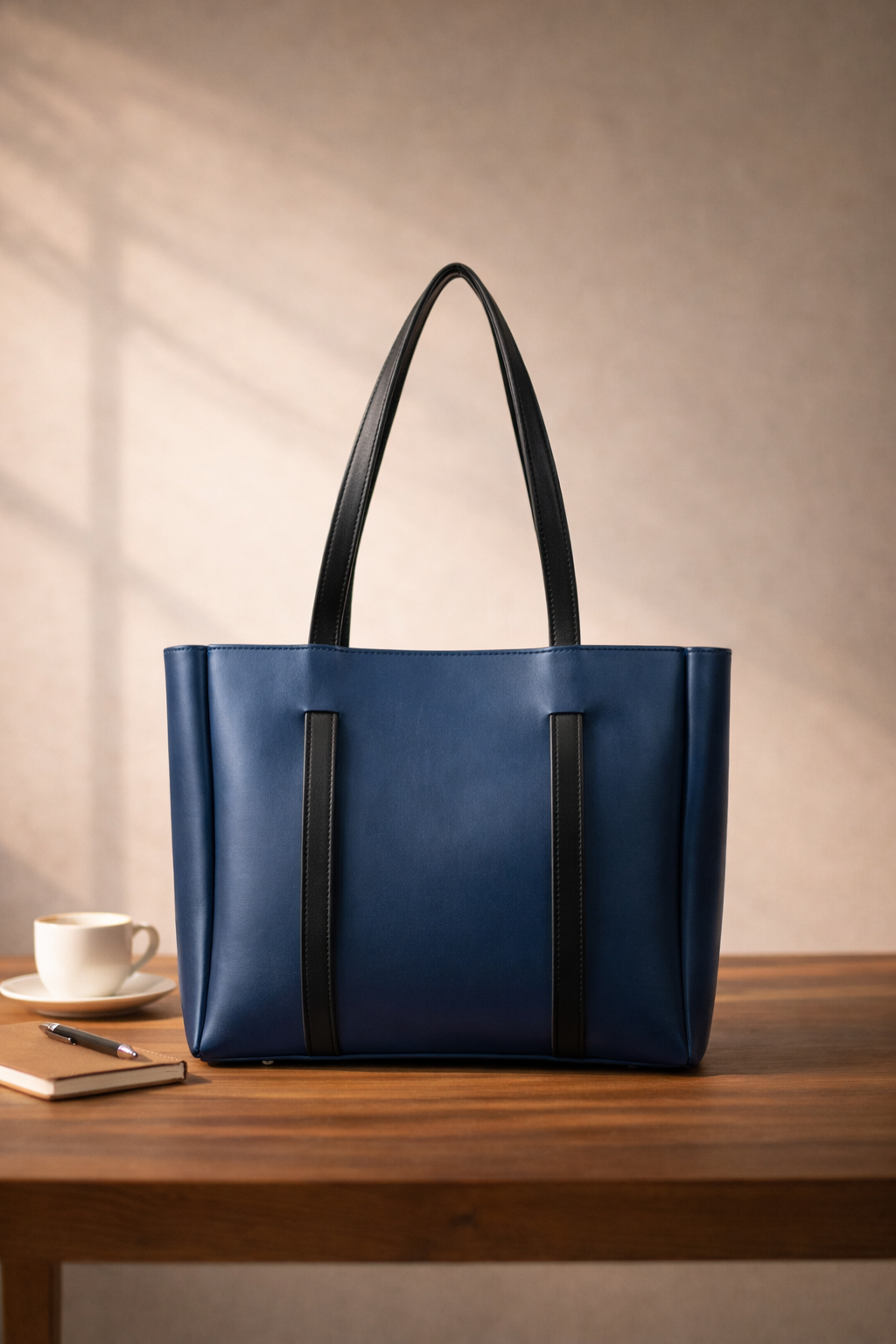 Double Handle Bag - Blue