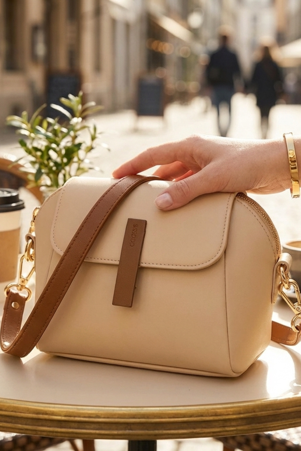Mini Flap Bag - Beige