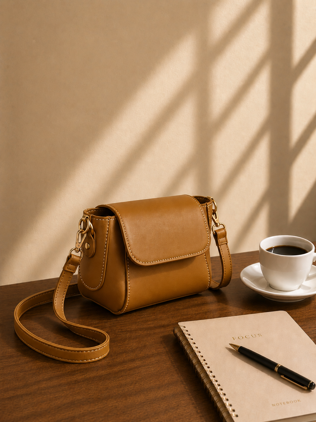 Metro Chic - Crossbody - Mustard Brown