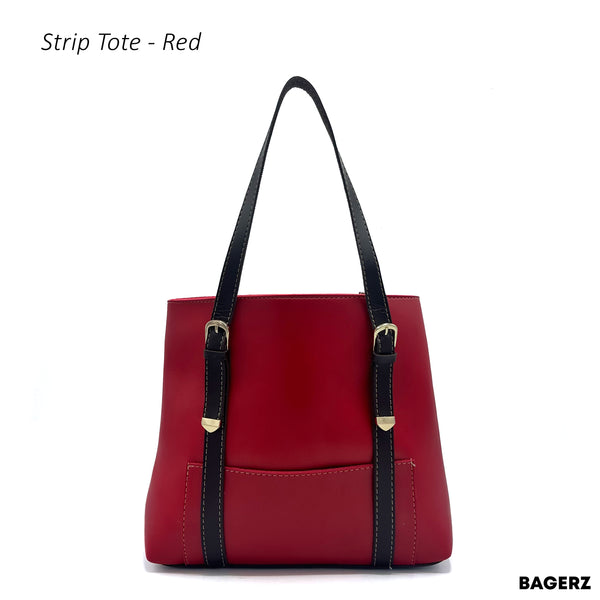 Strip Tote - Red