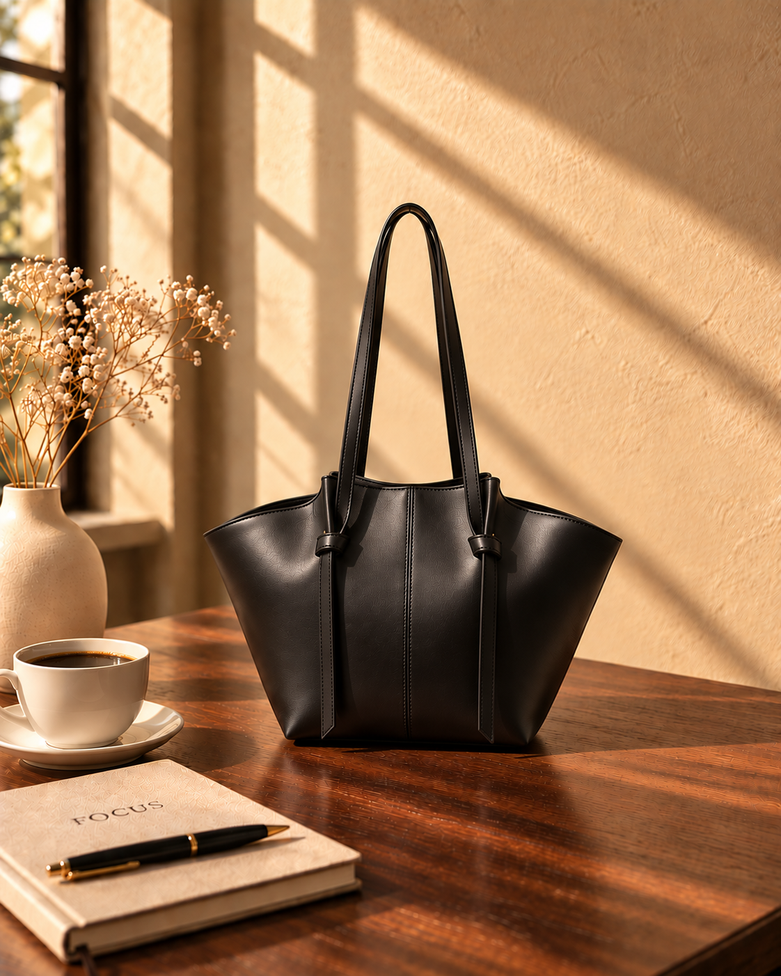 Knot Handle - Tote - Black
