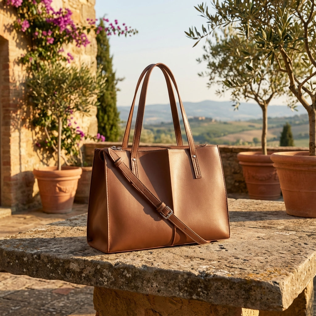 work tote bag -    Brown