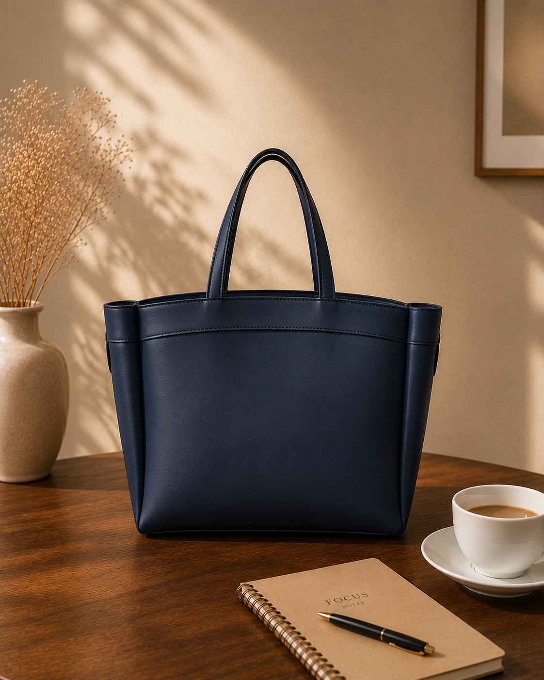 Curved Tote - Blue