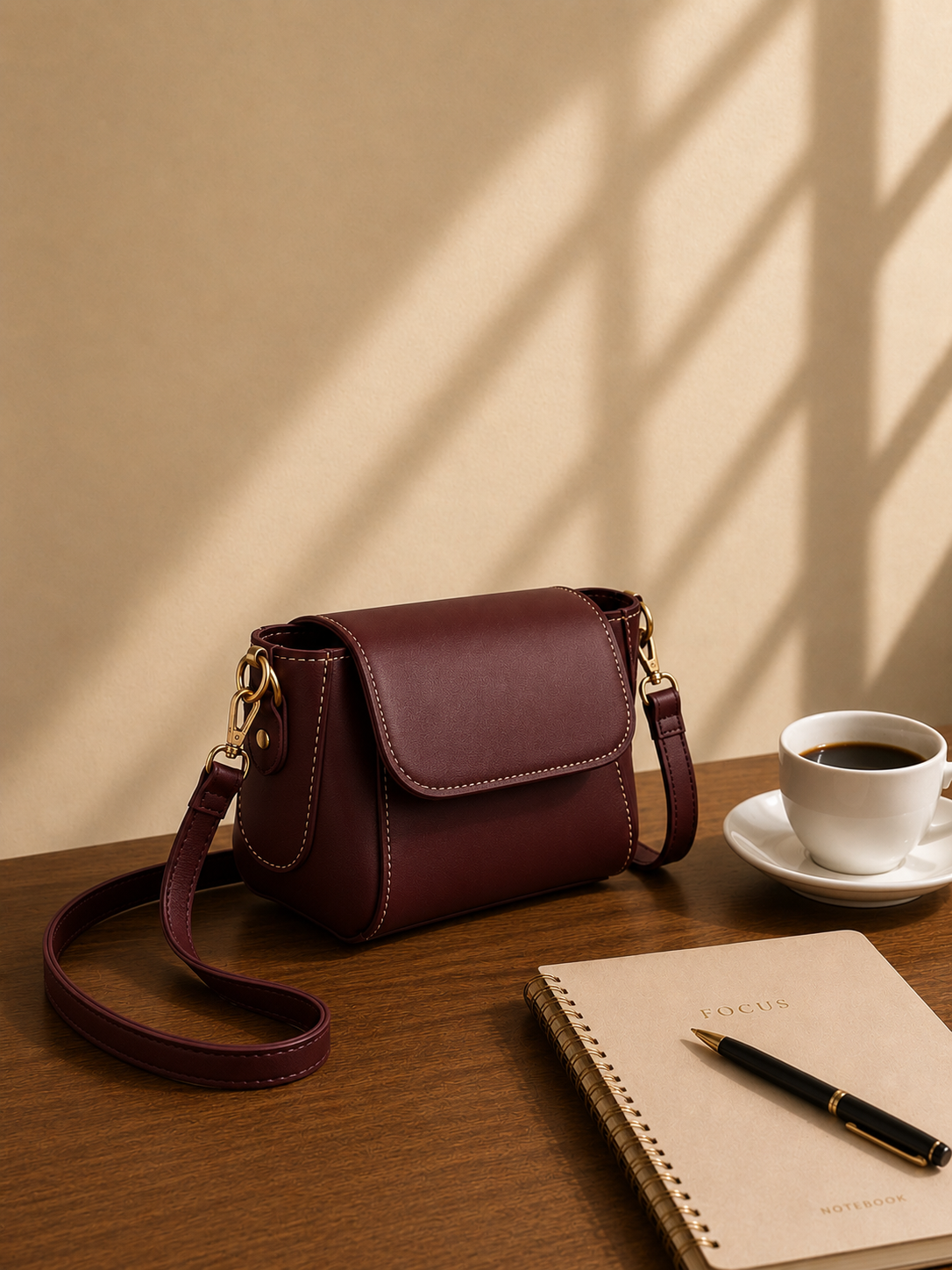 Metro Chic - Crossbody - Maroon