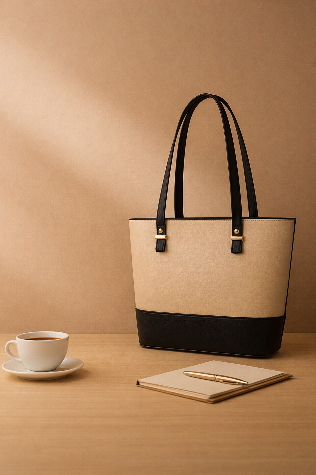 BELLA 1PC- BEIGE & BLACK